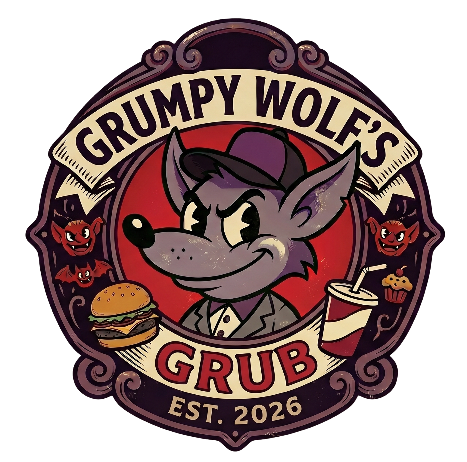 Grumpy Wolf Logo